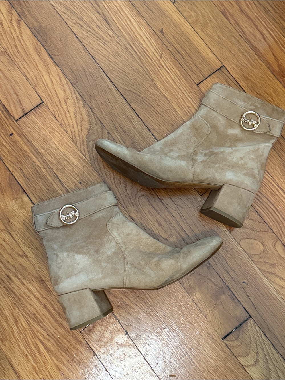 Coach Tan Suede Booties